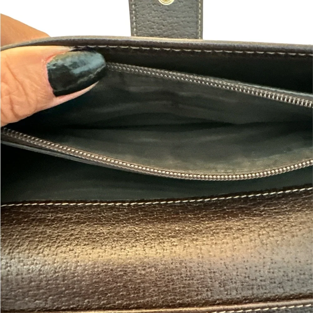 Gucci Brown Monogram Long Wallet Authentic - Picture 12 of 15